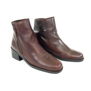 Naturalizer Brown Leather Ankle Boot Vintage 80s